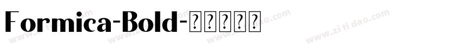 Formica-Bold字体转换