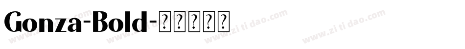 Gonza-Bold字体转换