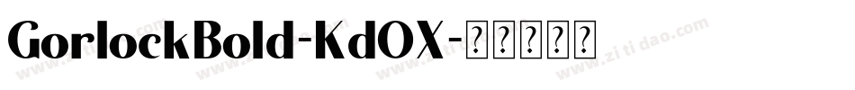 GorlockBold-KdOX字体转换