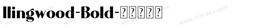 Ilingwood-Bold字体转换