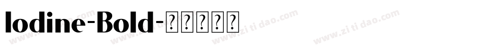 Iodine-Bold字体转换