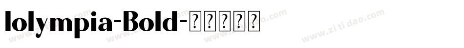 Iolympia-Bold字体转换