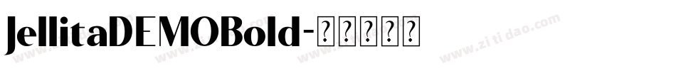JellitaDEMOBold字体转换