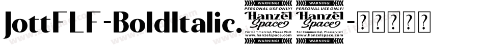 JottFLF-BoldItalic.97字体转换