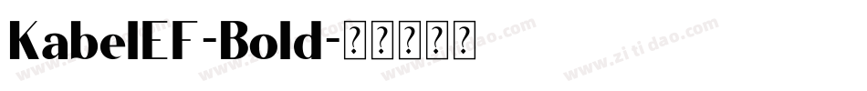 KabelEF-Bold字体转换