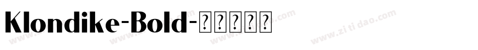 Klondike-Bold字体转换