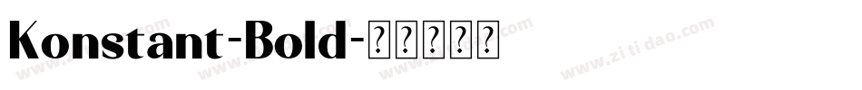 Konstant-Bold字体转换