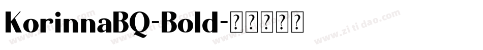 KorinnaBQ-Bold字体转换