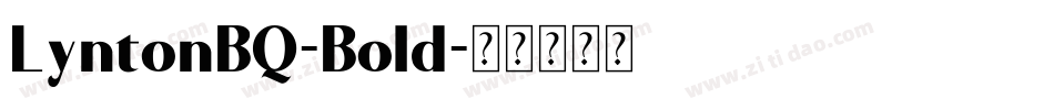 LyntonBQ-Bold字体转换