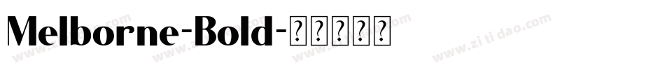 Melborne-Bold字体转换