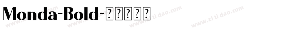 Monda-Bold字体转换
