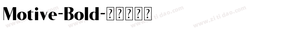 Motive-Bold字体转换