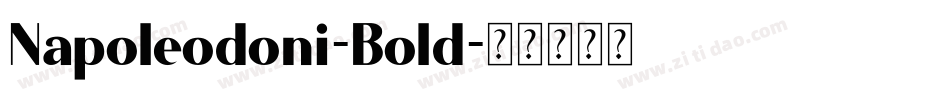 Napoleodoni-Bold字体转换