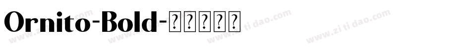 Ornito-Bold字体转换