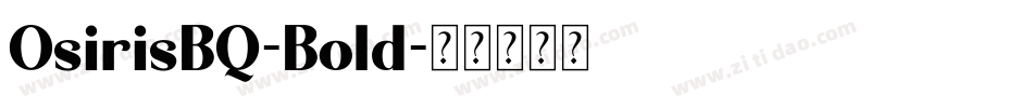 OsirisBQ-Bold字体转换