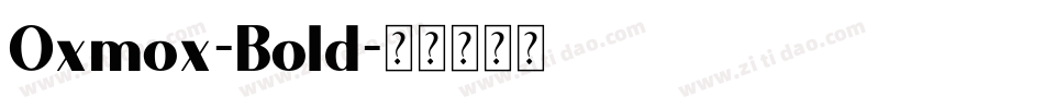 Oxmox-Bold字体转换