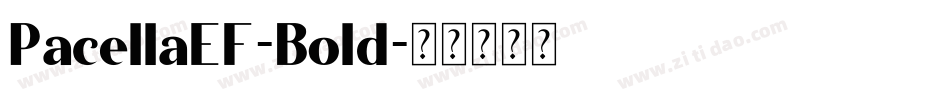 PacellaEF-Bold字体转换