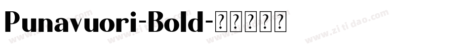 Punavuori-Bold字体转换