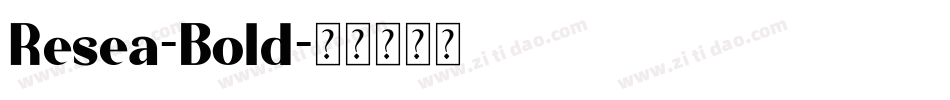 Resea-Bold字体转换