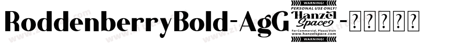 RoddenberryBold-AgG2字体转换