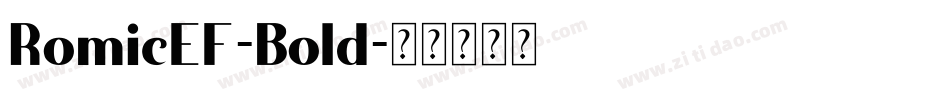 RomicEF-Bold字体转换