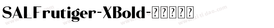 SALFrutiger-XBold字体转换