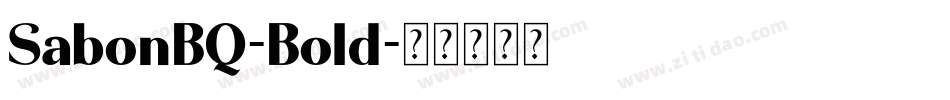 SabonBQ-Bold字体转换