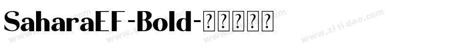 SaharaEF-Bold字体转换