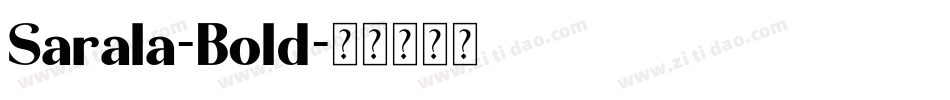 Sarala-Bold字体转换