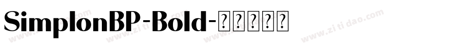 SimplonBP-Bold字体转换