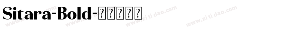Sitara-Bold字体转换