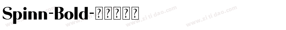 Spinn-Bold字体转换