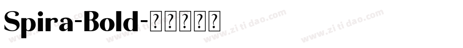 Spira-Bold字体转换
