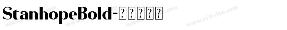 StanhopeBold字体转换