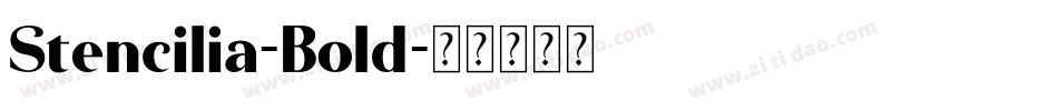 Stencilia-Bold字体转换