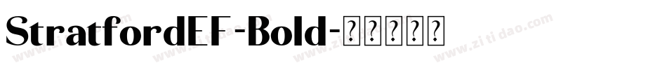 StratfordEF-Bold字体转换