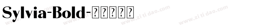 Sylvia-Bold字体转换
