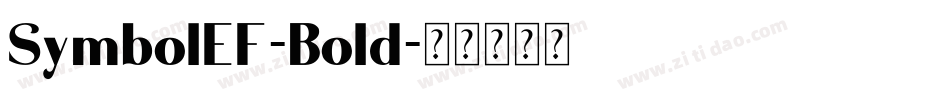 SymbolEF-Bold字体转换