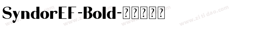 SyndorEF-Bold字体转换
