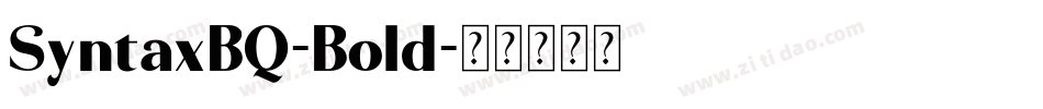 SyntaxBQ-Bold字体转换