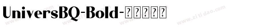 UniversBQ-Bold字体转换