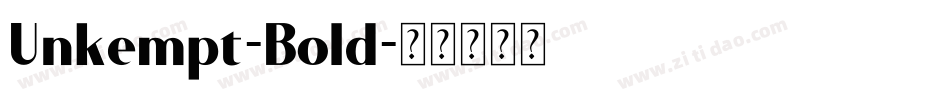 Unkempt-Bold字体转换