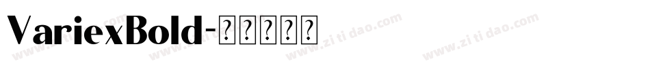 VariexBold字体转换