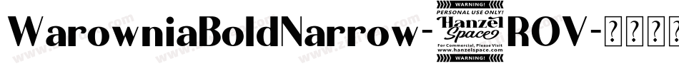 WarowniaBoldNarrow-5ROV字体转换