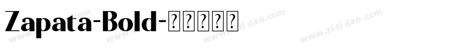Zapata-Bold字体转换