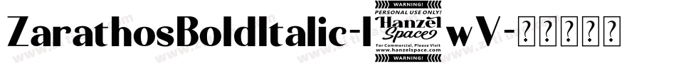 ZarathosBoldItalic-l7wV字体转换