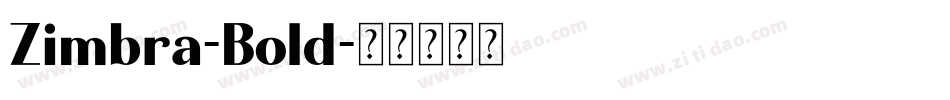 Zimbra-Bold字体转换