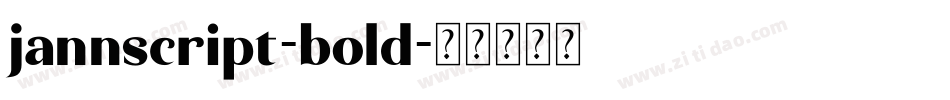 jannscript-bold字体转换