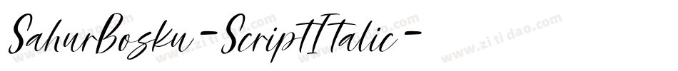 SahurBosku-ScriptItalic字体转换