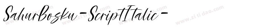 SahurBosku-ScriptItalic字体转换